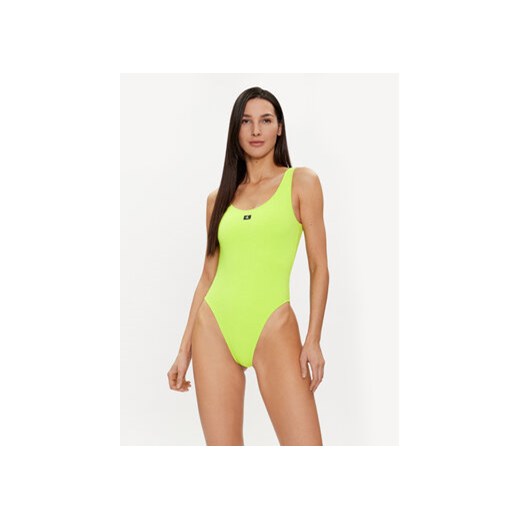 Calvin Klein Swimwear Strój kąpielowy KW0KW02401 Zielony ze sklepu MODIVO w kategorii Stroje kąpielowe - zdjęcie 170323084
