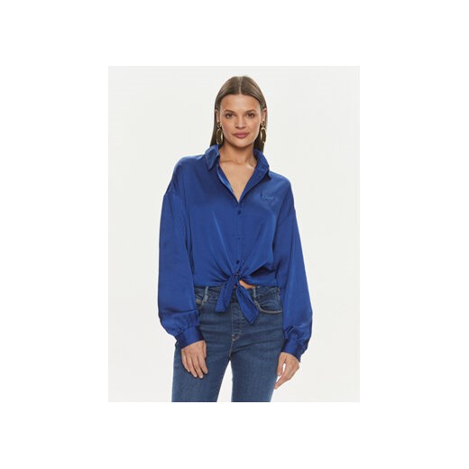 Guess Koszula W3GH93 WD8G2 Niebieski Regular Fit ze sklepu MODIVO w kategorii Koszule damskie - zdjęcie 170323144
