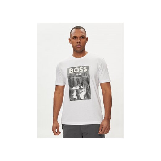 Boss T-Shirt Bossticket 50515829 Biały Regular Fit ze sklepu MODIVO w kategorii T-shirty męskie - zdjęcie 170323291