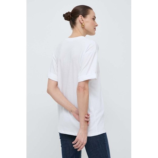Elisabetta Franchi t-shirt bawełniany damski kolor biały Elisabetta Franchi 38 ANSWEAR.com