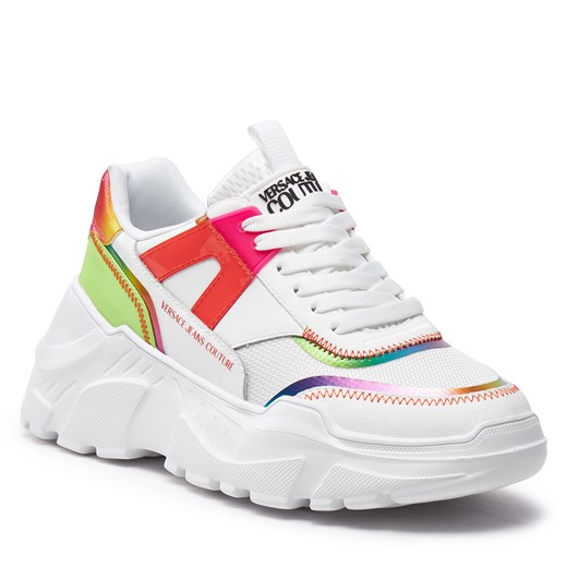 Buty sportowe damskie Versace Jeans sneakersy wiązane na platformie