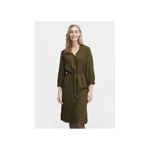 Fransa Sukienka koszulowa 20613327 Zielony Regular Fit ze sklepu MODIVO w kategorii Sukienki - zdjęcie 170325084