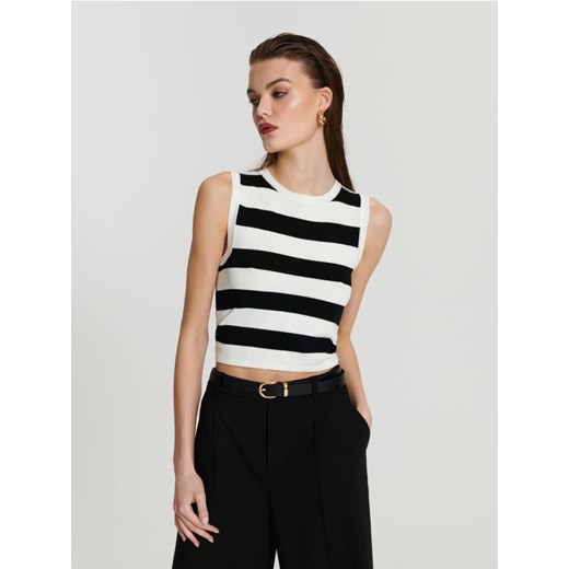 Bluzka damska Sinsay z okrągłym dekoltem 