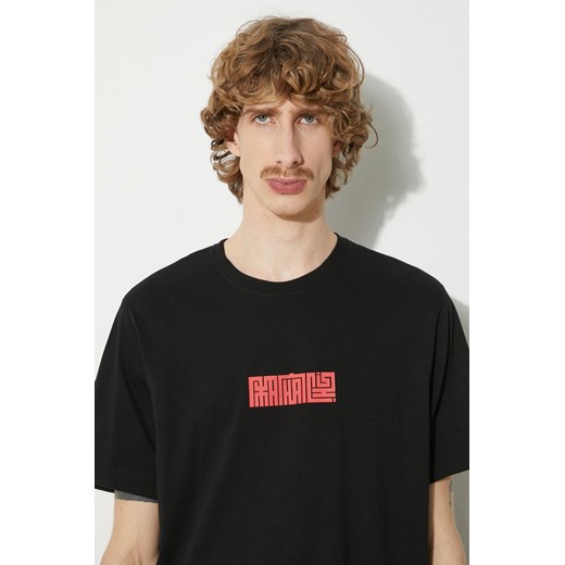 Maharishi t-shirt bawełniany Hanko Organic Printed T-Shirt męski kolor czarny z nadrukiem 1085.BLACK ze sklepu PRM w kategorii T-shirty męskie - zdjęcie 170329520
