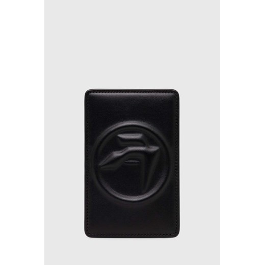 AMBUSH etui na karty skórzane Amblem Card Case kolor czarny BMND009S24LEA ze sklepu PRM w kategorii Etui - zdjęcie 170329560