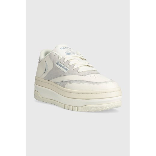 Buty sportowe damskie Reebok Classic sneakersy beżowe na platformie skórzane