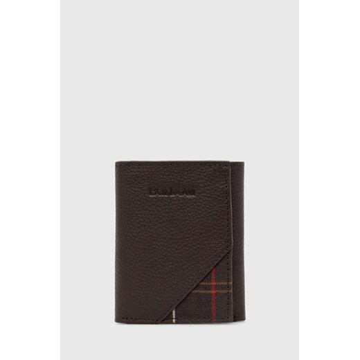 Barbour portfel skórzany Tarbert Bi Fold Wallet męski kolor brązowy MLG0064 ze sklepu PRM w kategorii Portfele męskie - zdjęcie 170329722