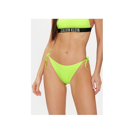 Calvin Klein Swimwear Dół od bikini KW0KW02508 Zielony ze sklepu MODIVO w kategorii Stroje kąpielowe - zdjęcie 170330073