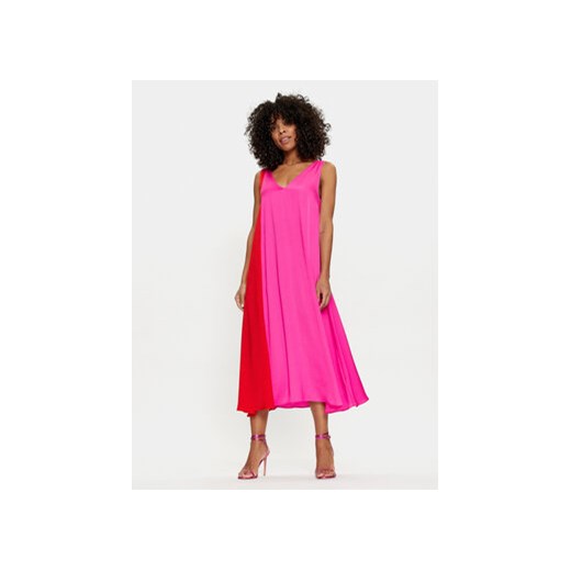 Lola Casademunt by Maite Sukienka codzienna MS2416023 123 Różowy Relaxed Fit ze sklepu MODIVO w kategorii Sukienki - zdjęcie 170330212