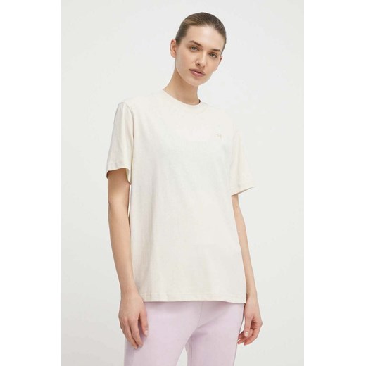 New Balance t-shirt bawełniany WT41501LIN damski kolor beżowy ze sklepu ANSWEAR.com w kategorii Bluzki damskie - zdjęcie 170333291