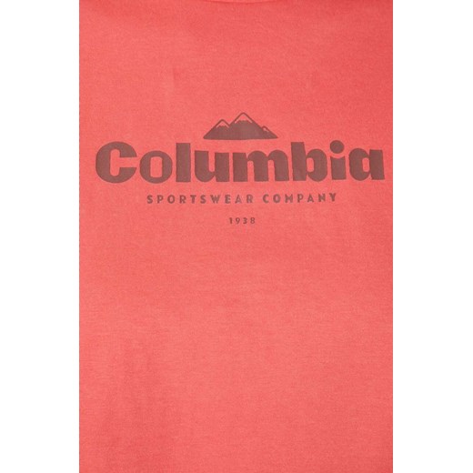Columbia t-shirt bawełniany North Cascades kolor czerwony 1930051 Columbia XS ANSWEAR.com