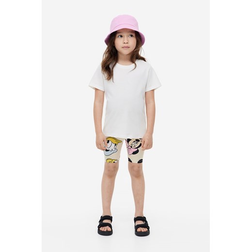 H & M - Krótkie legginsy z nadrukiem - Beżowy ze sklepu H&M w kategorii Spodenki dziewczęce - zdjęcie 170335194