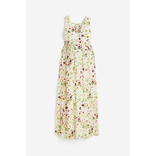 H & M - MAMA Długa sukienka - Biały ze sklepu H&M w kategorii Sukienki ciążowe - zdjęcie 170335501