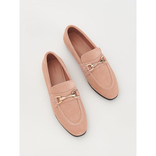 Reserved - Zamszowe loafersy - jasnozielony Reserved 36 Reserved