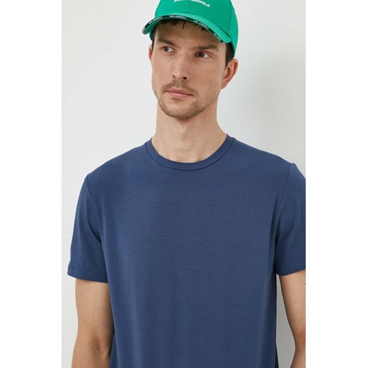 Geox t-shirt M4510K-T3098 M T-SHIRT męski kolor niebieski gładki ze sklepu ANSWEAR.com w kategorii T-shirty męskie - zdjęcie 170339853