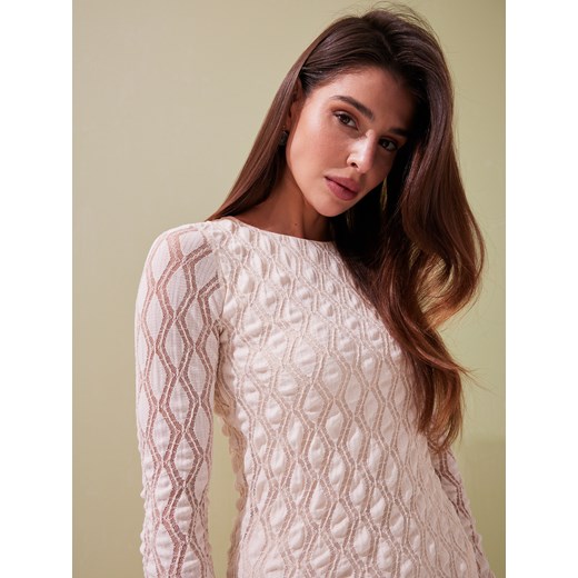 Mohito - Koronkowa sukienka midi - beżowy Mohito XS Mohito