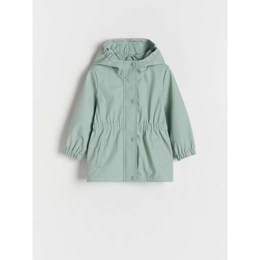 Reserved - Gumowany płaszcz - jasnozielony ze sklepu Reserved w kategorii Kombinezony i kurtki - zdjęcie 170341370