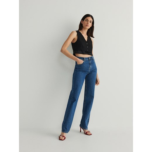 Reserved - Krótka kamizelka - czarny Reserved XS Reserved