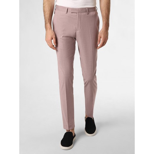 Finshley & Harding Spodnie - Kalifornia Mężczyźni Slim Fit bakłażanowy marmurkowy ze sklepu vangraaf w kategorii Spodnie męskie - zdjęcie 170341760