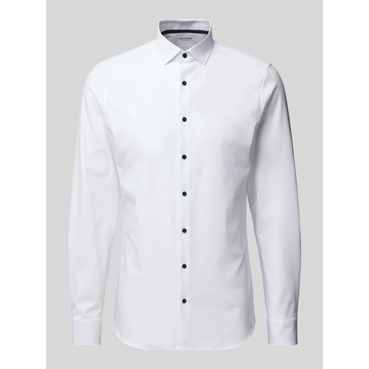 Koszula biznesowa o kroju body fit z kołnierzykiem typu kent ze sklepu Peek&Cloppenburg  w kategorii Koszule męskie - zdjęcie 170342460