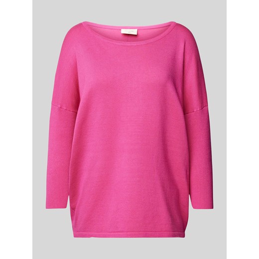 Sweter z dzianiny w jednolitym kolorze model ‘JONE’ Free/quent XL Peek&Cloppenburg 