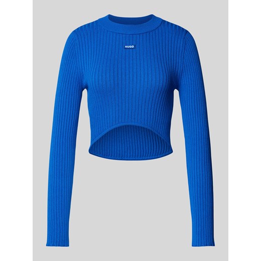 NOWOŚĆ w P&C: Sweter krótki z dzianiny model ‘Succorie’ Hugo Blue XS Peek&Cloppenburg 