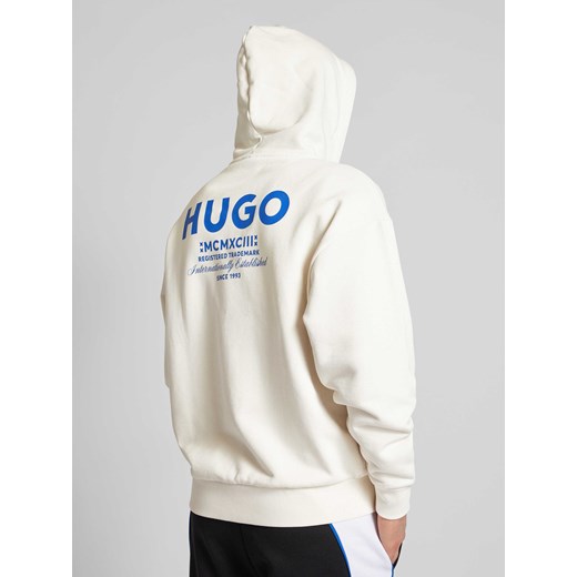 NOWOŚĆ w P&C: Bluza rozpinana z nadrukiem z logo model ‘Nardimez’ Hugo Blue M Peek&Cloppenburg