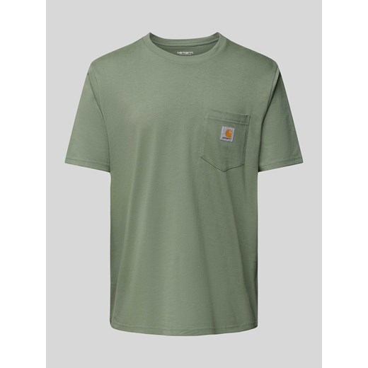 T-shirt z naszywką z logo model ‘POCKET’ XL Peek&Cloppenburg 