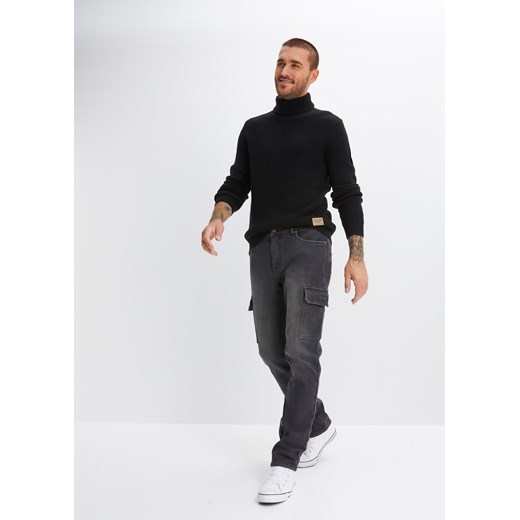 Dżinsy ocieplane ze stretchem Regular Fit Straight 58 bonprix promocja