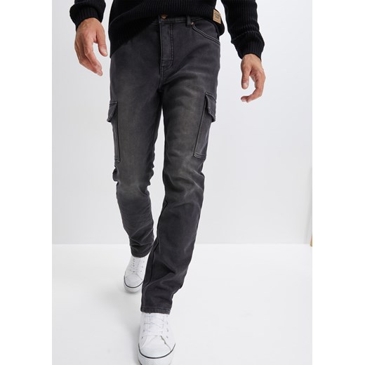 Dżinsy ocieplane ze stretchem Regular Fit Straight 62 okazja bonprix