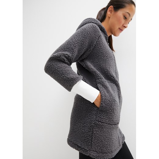 Bluza rozpinana z polaru baranka, oversized 40/42 bonprix