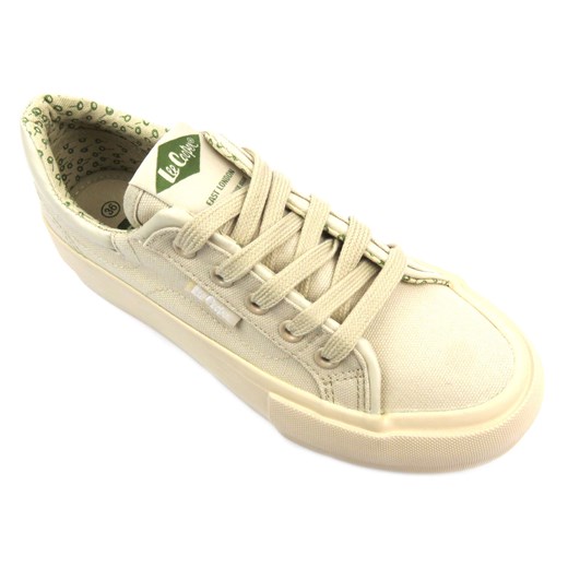 Trampki damskie na platformie - Lee Cooper LCW-24-31-2181, beżowe Lee Cooper 38 ulubioneobuwie