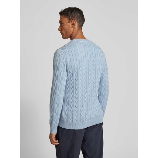 Sweter z dzianiny z wzorem warkocza Gant XL Peek&Cloppenburg 