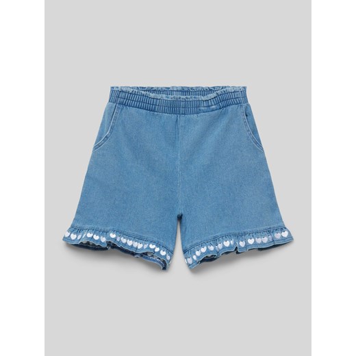 Szorty jeansowe z elastycznym pasem ze sklepu Peek&Cloppenburg  w kategorii Spodenki dziewczęce - zdjęcie 170380562