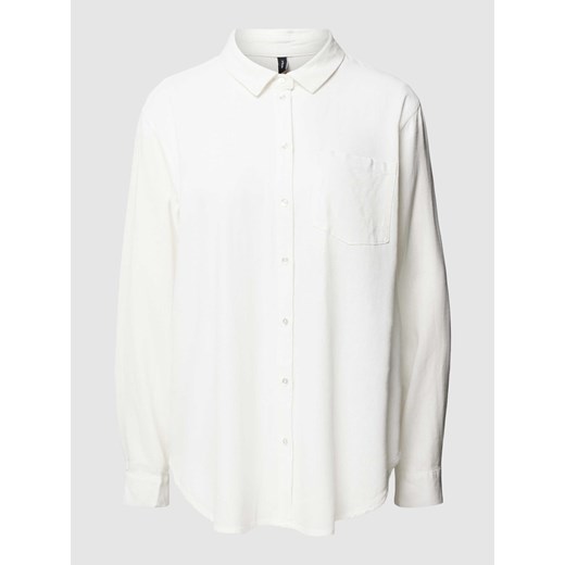 Bluzka z mieszanki wiskozy i lnu w jednolitym kolorze Vero Moda S Peek&Cloppenburg 
