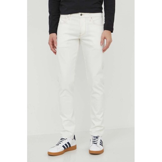 Guess jeansy męskie kolor biały M4GAS2 D5B11 ze sklepu ANSWEAR.com w kategorii Jeansy męskie - zdjęcie 170383843