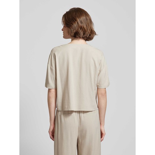 Bluzka z mieszanki wiskozy i lnu z dekoltem w serek model ‘JESMILO’ Vero Moda M Peek&Cloppenburg 