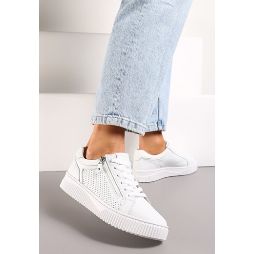 Buty sportowe damskie Born2be sneakersy skórzane wiosenne 