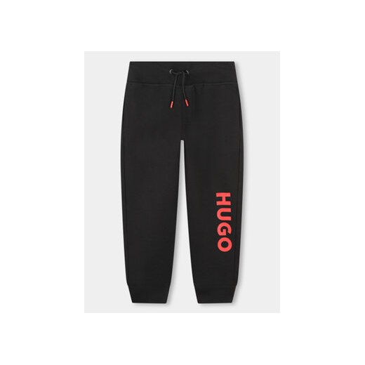 Hugo Spodnie dresowe G00042 D Czarny Regular Fit ze sklepu MODIVO w kategorii Spodnie chłopięce - zdjęcie 170391232