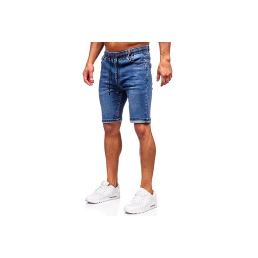 Granatowe krótkie spodenki jeansowe męskie Denley 9315 40/3XL promocja Denley