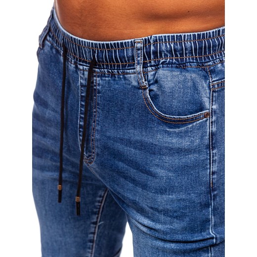 Granatowe krótkie spodenki jeansowe męskie Denley 9315 34/L wyprzedaż Denley