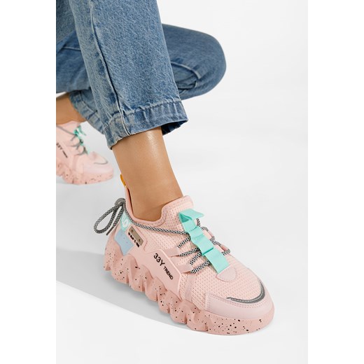 Różowe sneakersy damskie Caledonia ze sklepu Zapatos w kategorii Buty sportowe damskie - zdjęcie 170395121