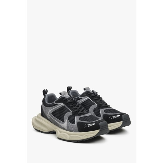 ES8: Czarno-szare sneakersy damskie na elastycznej podeszwie ES 8 Es8 38 Estro