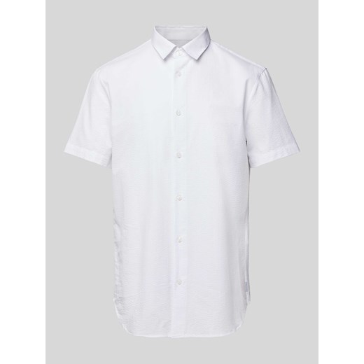 Koszula casualowa o kroju regular fit z fakturowanym wzorem ze sklepu Peek&Cloppenburg  w kategorii Koszule męskie - zdjęcie 170395462