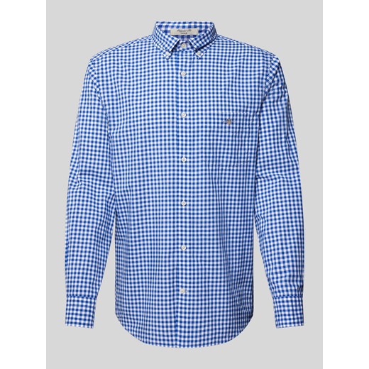 Koszula casulowa o kroju regular fit ze wzorem w kratkę vichy model ‘POPLIN’ ze sklepu Peek&Cloppenburg  w kategorii Koszule męskie - zdjęcie 170395481