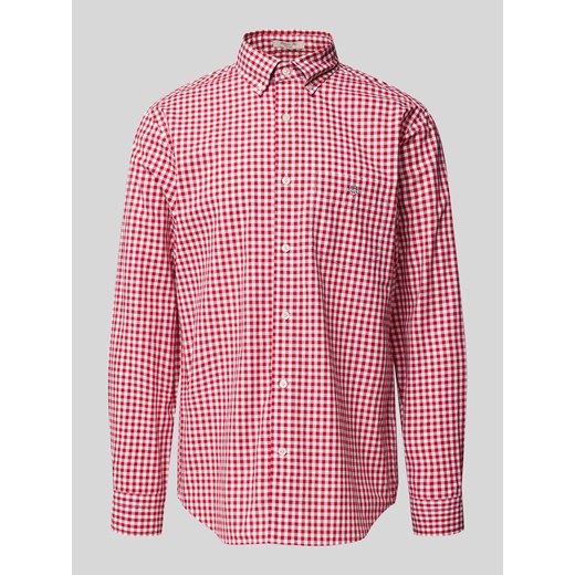 Koszula casulowa o kroju regular fit ze wzorem w kratkę vichy model ‘POPLIN’ ze sklepu Peek&Cloppenburg  w kategorii Koszule męskie - zdjęcie 170395704