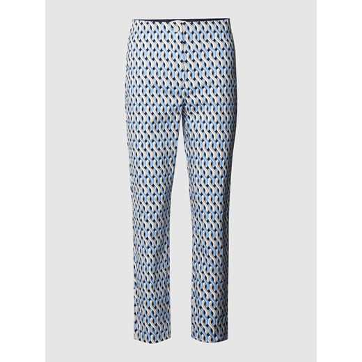 Spodnie materiałowe o kroju slim fit z nadrukiem na całej powierzchni ze sklepu Peek&Cloppenburg  w kategorii Spodnie damskie - zdjęcie 170396513