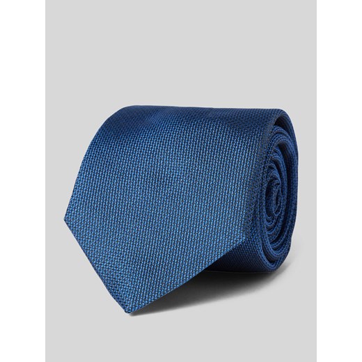 Krawat jedwabny z fakturowanym wzorem ze sklepu Peek&Cloppenburg  w kategorii Krawaty - zdjęcie 170396520
