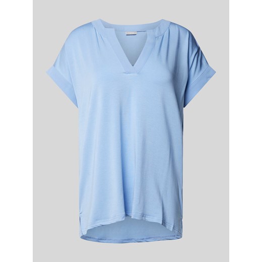 T-shirt z dekoltem w serek model ‘Liv’ ze sklepu Peek&Cloppenburg  w kategorii Bluzki damskie - zdjęcie 170396983