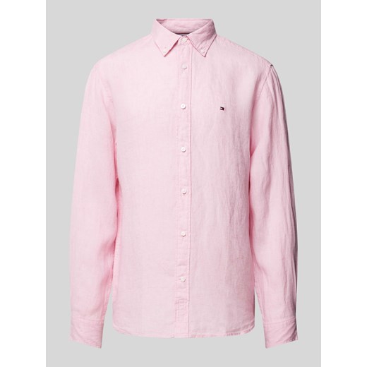 Koszula casualowa o kroju regular fit z lnu model ‘PIGMENT’ ze sklepu Peek&Cloppenburg  w kategorii Koszule męskie - zdjęcie 170396992